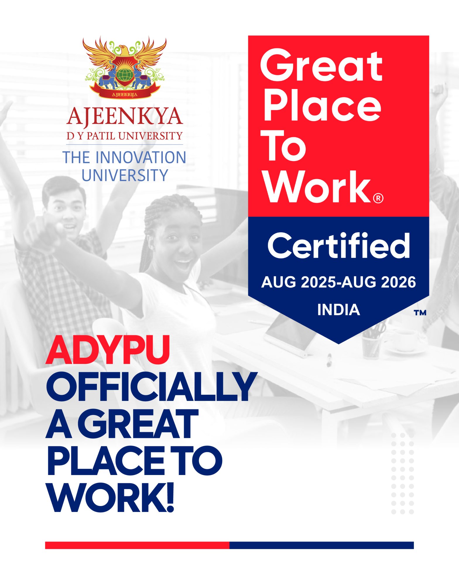 ADYPU Certified as a Great Place to Work®